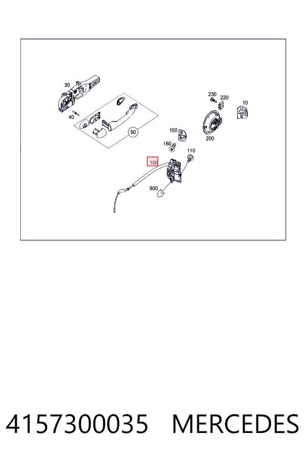 Замок двери задней правой распашной Mercedes A4157300035 цена, от 450.97 USD