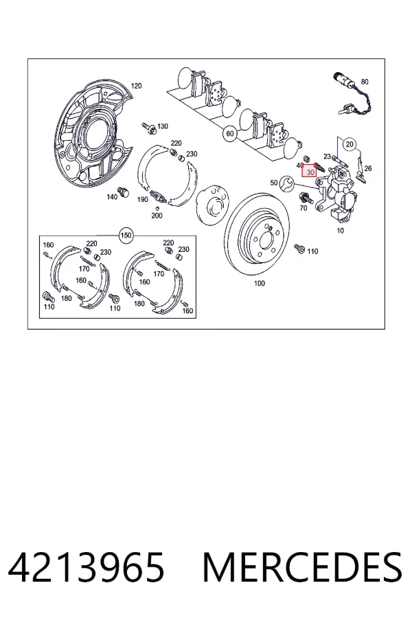 Mercedes A0004213965 цена, от 13.45 USD