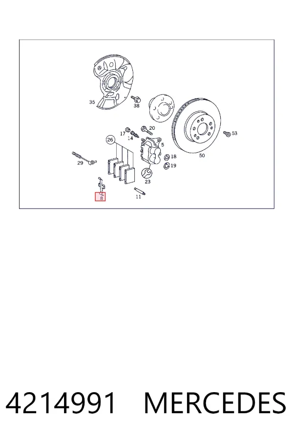  Mercedes A0004214991 цена, от 53.69 USD