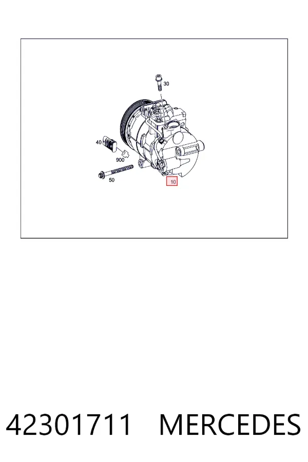 Компрессор кондиционера A0042301711 Mercedes
