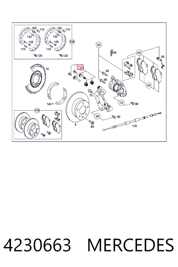 Ремкомплект суппорта 4230663 Mercedes