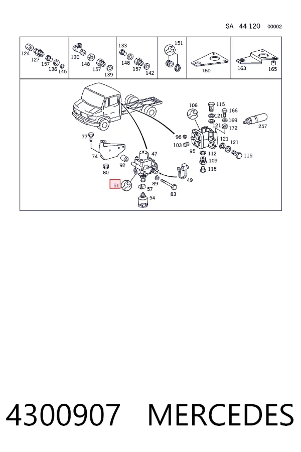  Mercedes A0004300907 цена, от 17.50 USD