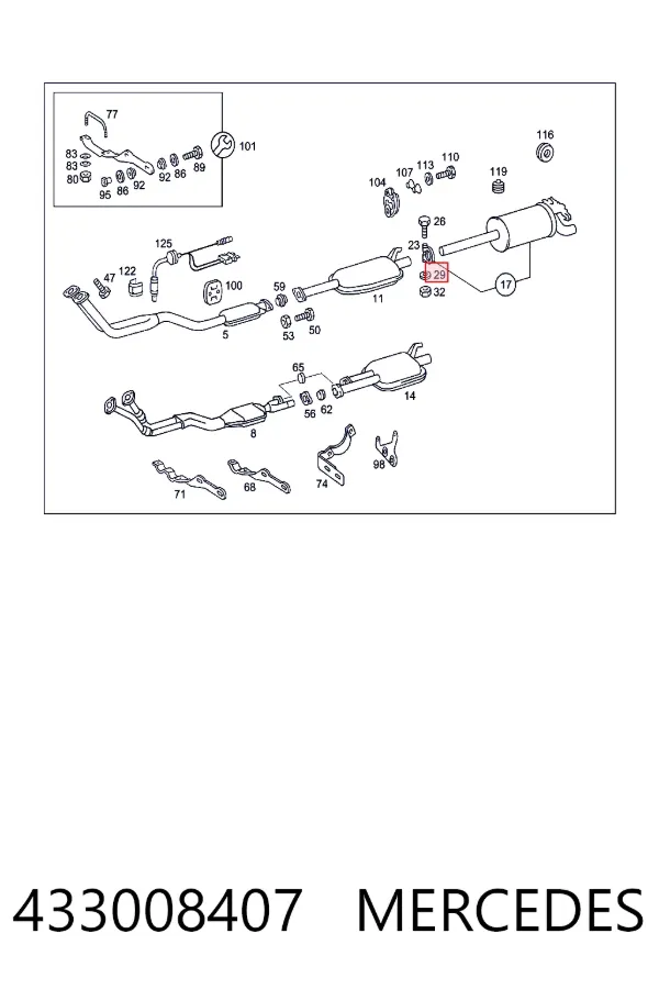  Mercedes N000433008407 цена, от 0.05 USD
