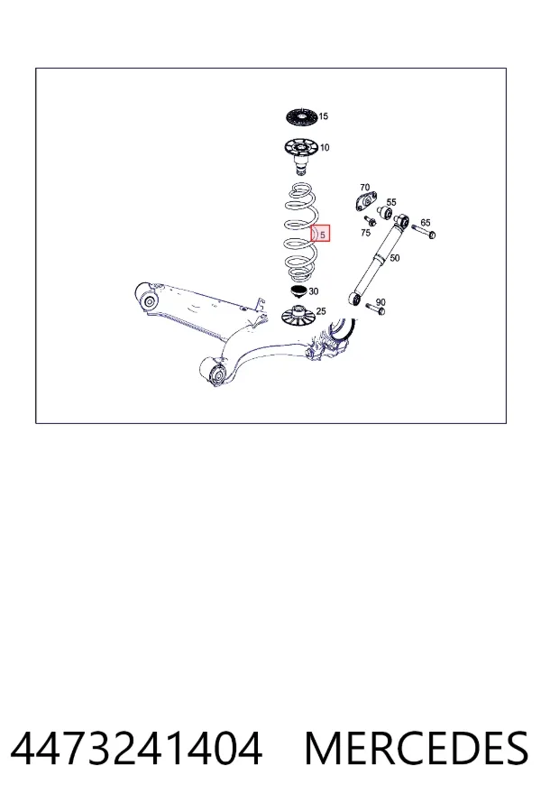 Купить A4473241404 Mercedes Пружина подвески
