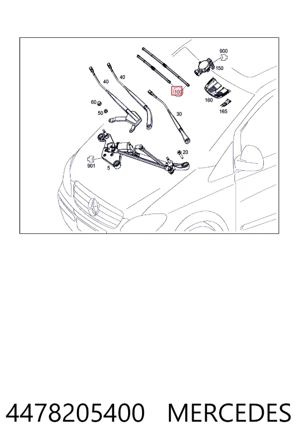 Щетки стеклоочистителя A4478205400 Mercedes