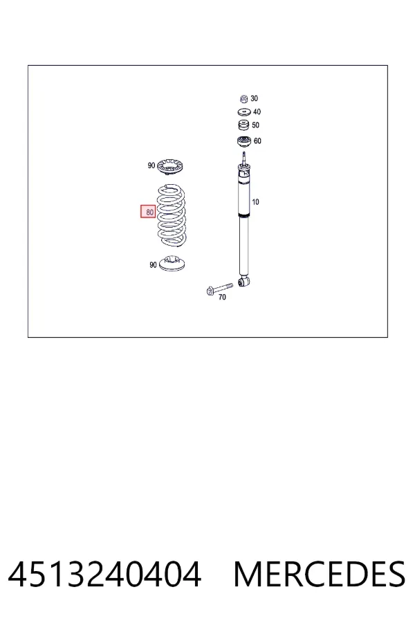 A4513240404 Mercedes Пружина подвески задняя