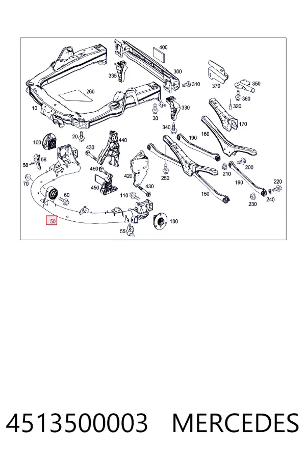 Подрамник задний 4513500003 Mercedes