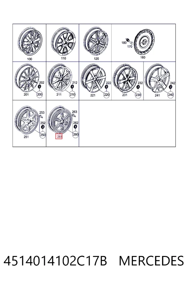 Диски Mercedes A4514014102C17B цена, от 249.49 USD