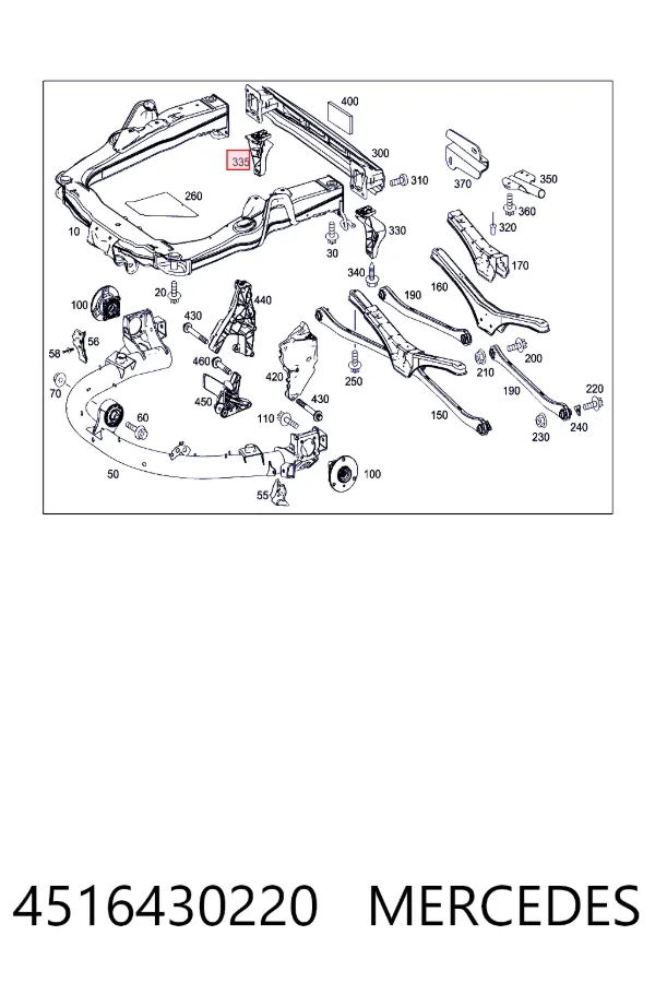 Купить A4516430220 Mercedes Правый кронштейн крепления бампера заднего
