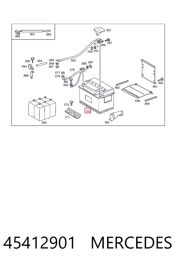 Купить A0045412901 Mercedes Батарея аккумуляторная
