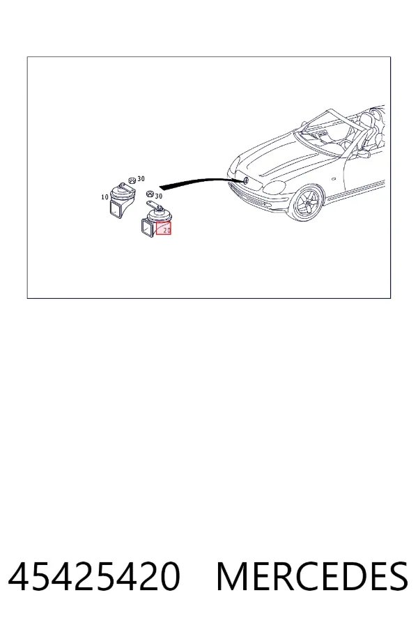 Звуковой сигнал A0045425420 Mercedes
