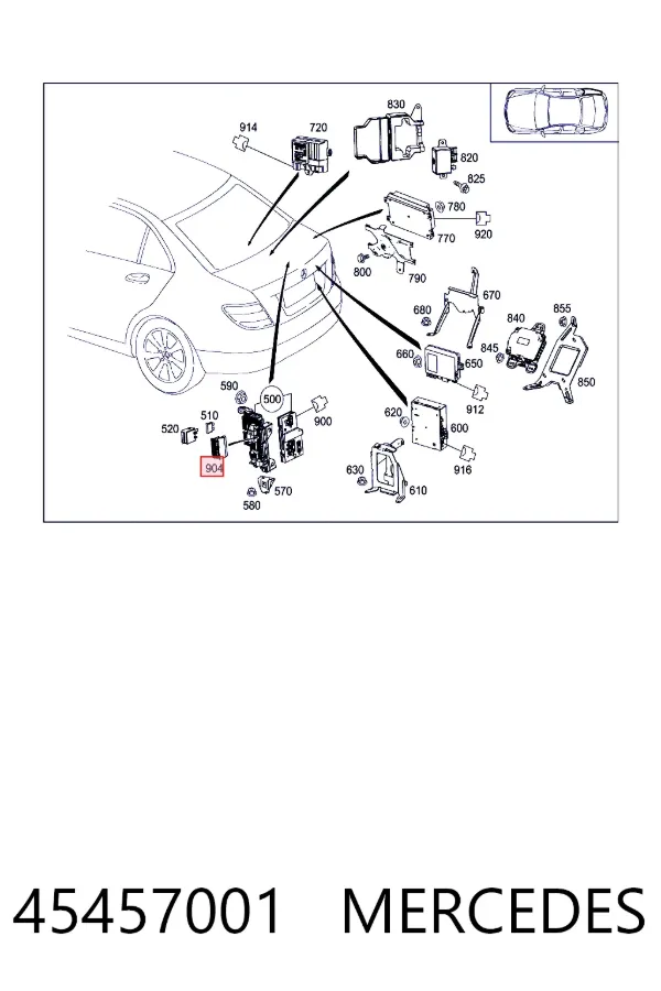Блок предохранителей задний салонный Mercedes A0045457001 цена, от 11.40 USD