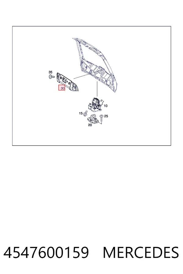 Ручка двери передней наружная Mercedes A4547600159 цена, от 50.73 USD