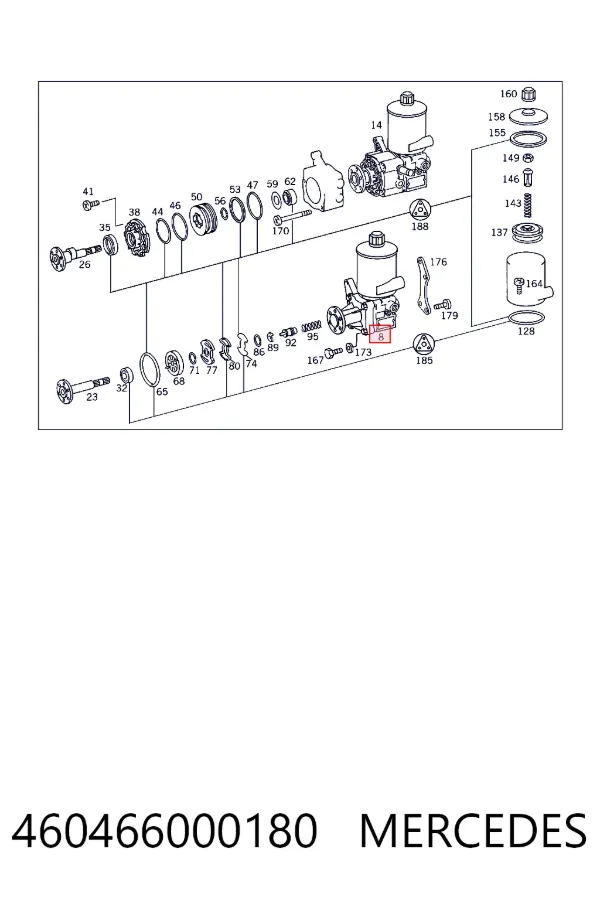 Насос ГУР 460466000180 Mercedes