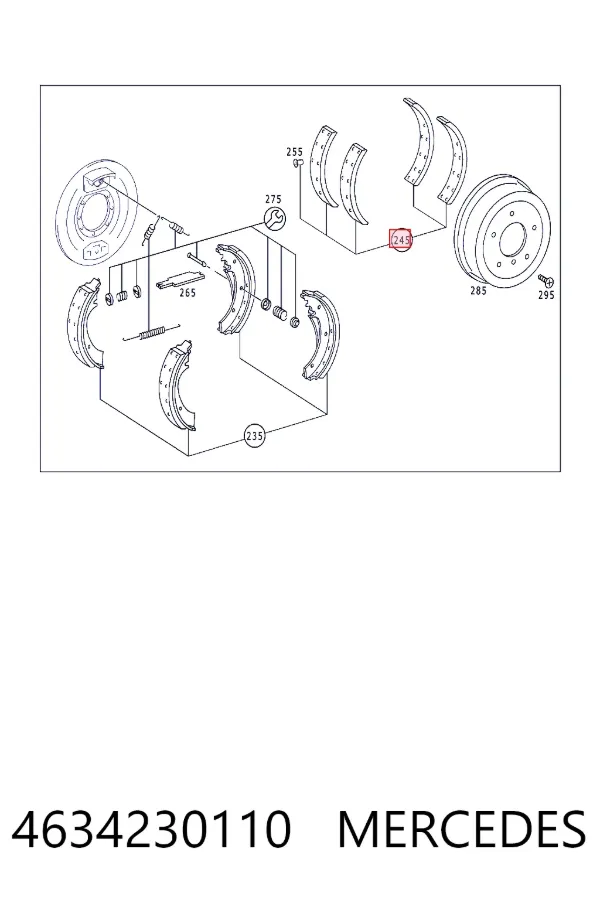 Купить A4634230110 Mercedes Накладка тормозная передняя (TRUCK)