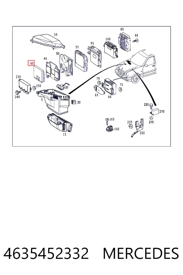 Блок управления ESP 4635452332 Mercedes