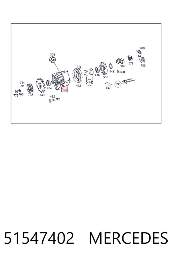 Купить A0051547402 Mercedes Генератор