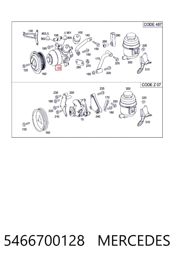 A0054667001 Mercedes ГУР руля