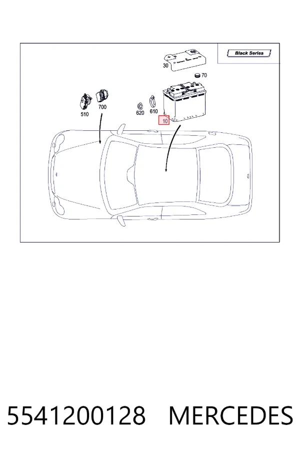 Купить A0055412001 Mercedes Батарея аккумуляторная