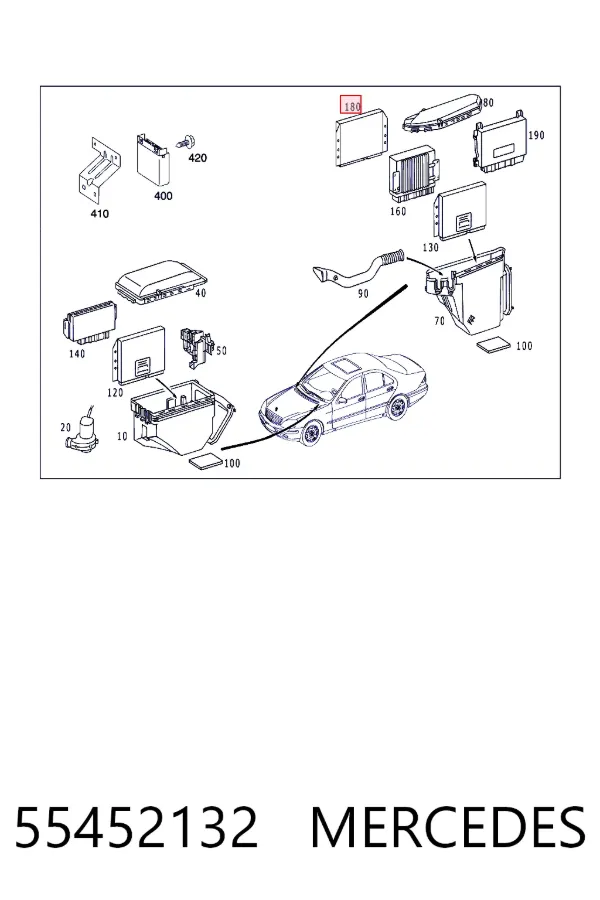 Блок управления ESP Mercedes A0055452132