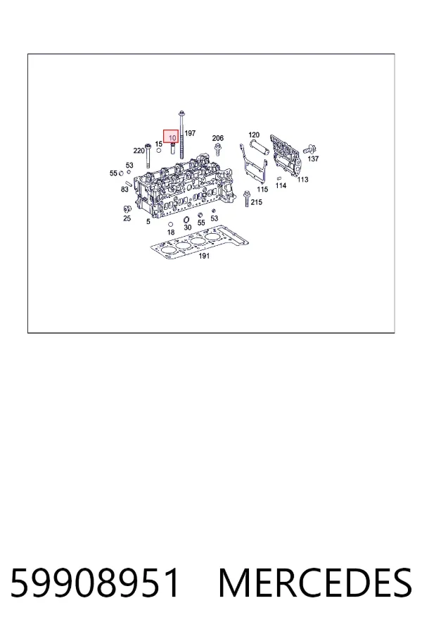 Болт крепления форсунки A0059908951 Mercedes