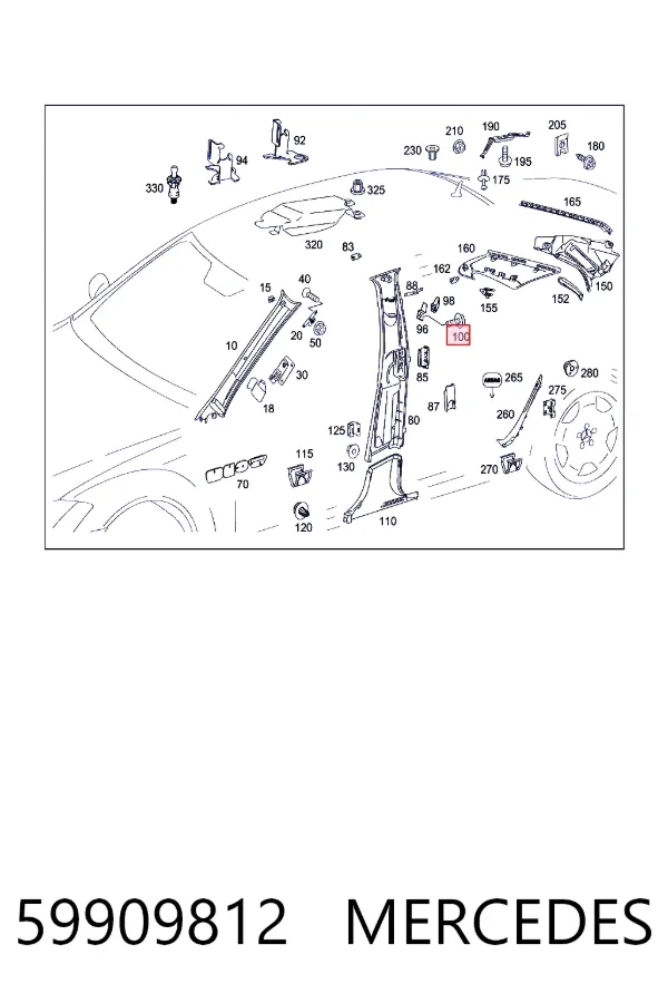  Mercedes A0059909812 цена, от 2.47 USD