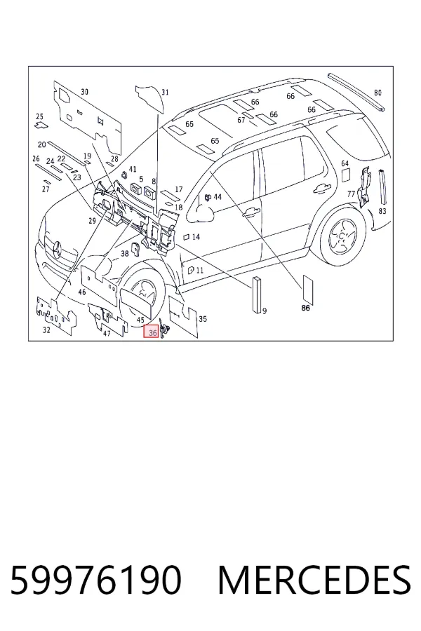 Хомут пластиковый универсальный Mercedes A0059976190 цена, от 1.63 USD