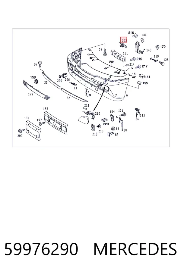 A0059976290 Mercedes Хомут пластиковый универсальный