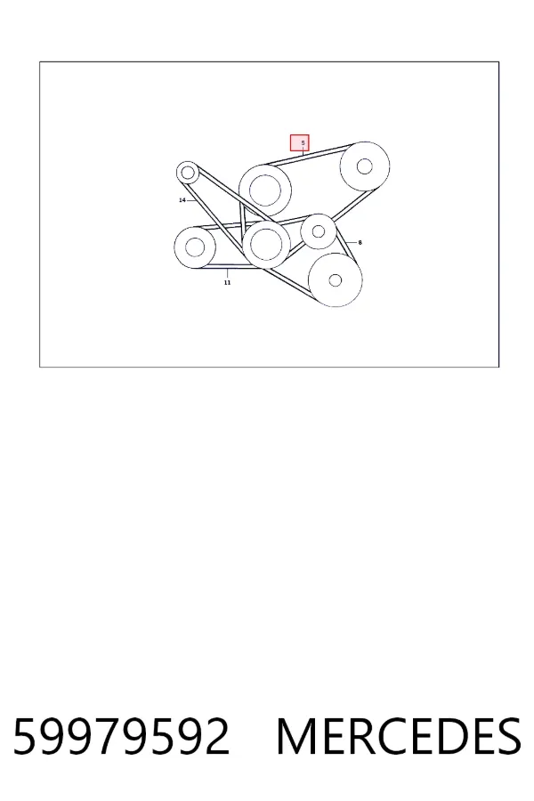 Ремень генератора A0059979592 Mercedes