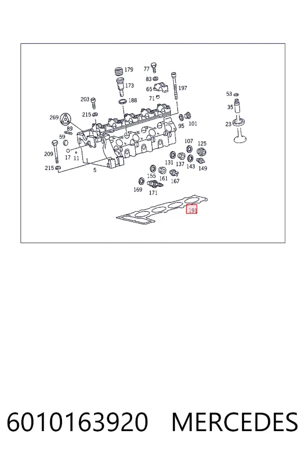 Прокладка ГБЦ 6010163920 Mercedes