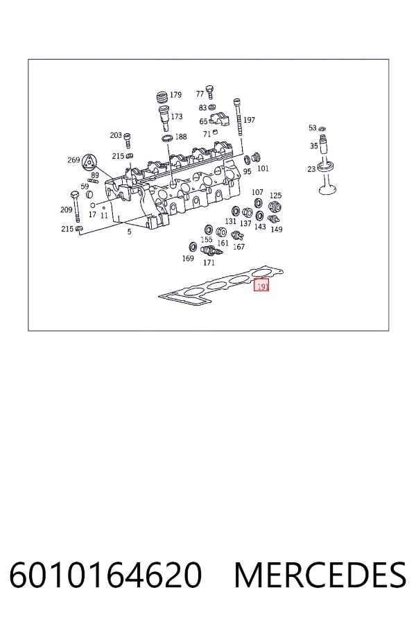 Прокладка ГБЦ 6010164620 Mercedes