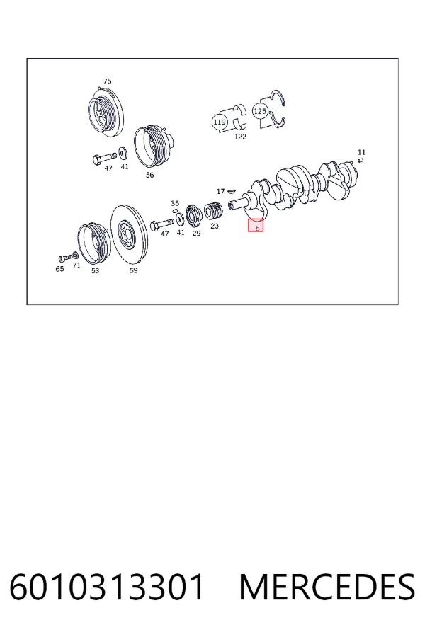 A6010313301 Mercedes Коленвал двигателя