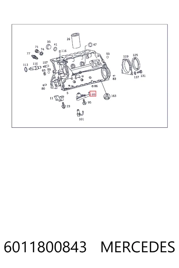 A6011800843 Mercedes Форсунка масляная