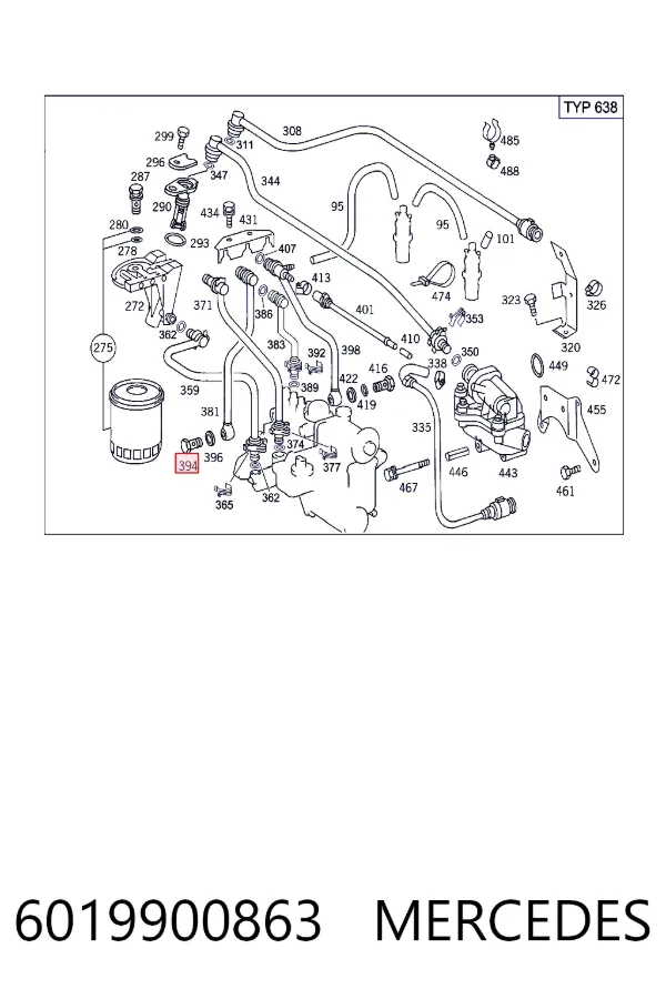 A6019900863 Mercedes 