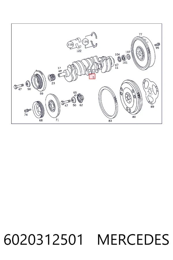Коленвал Mercedes Benz Truck Vario 667