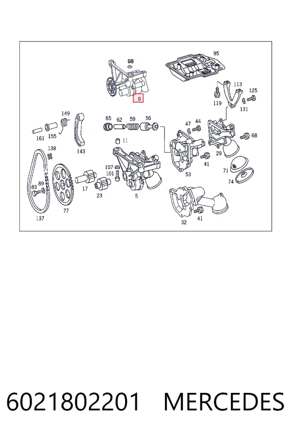 Масляный насос 6021802201 Mercedes