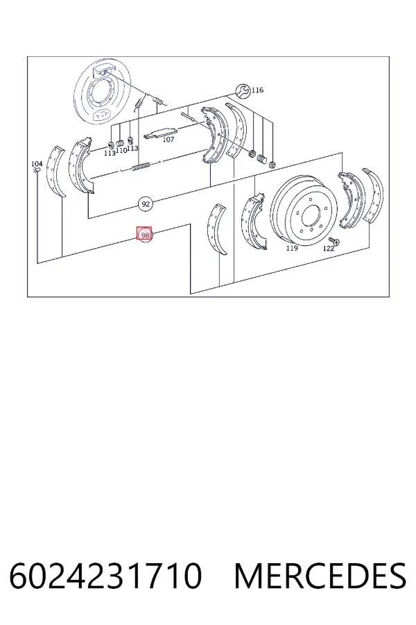Накладка тормозная передняя (TRUCK) 6024231710 Mercedes
