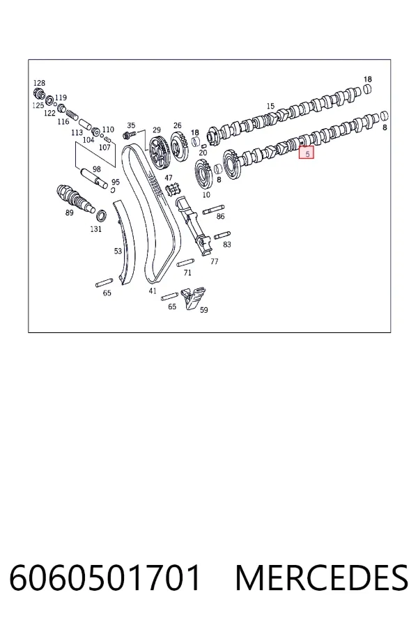 A6060501701 Mercedes Распредвал двигателя, впускной