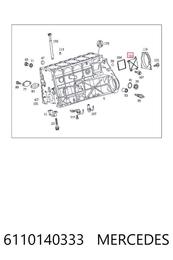 Заглушка ГБЦ 6110140333 Mercedes