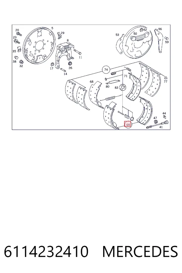Накладка тормозная задняя (TRUCK) 6114232410 Mercedes