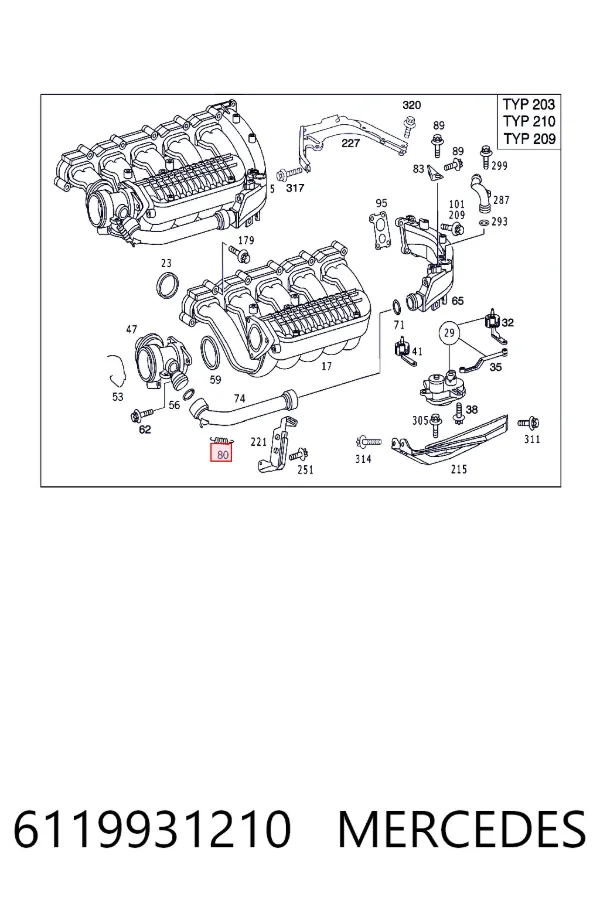 A6119931210 Mercedes 