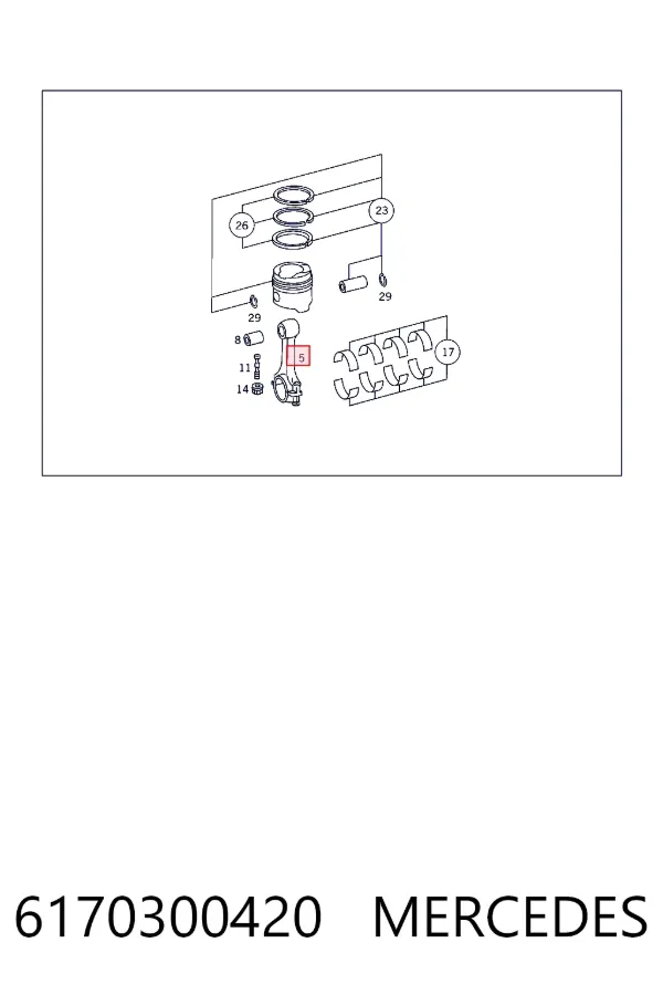 Шатун поршня ДВС Mercedes A6170300420 цена, от 28.12 USD
