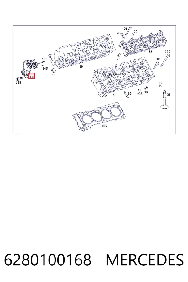 A6280100168 Mercedes Дроссельная заслонка