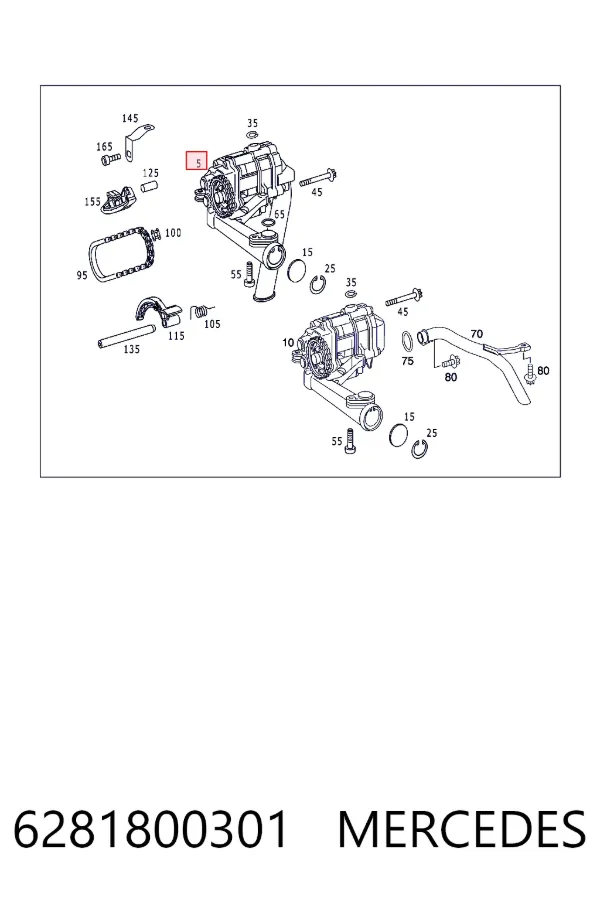 A6281800301 Mercedes Масляный насос двигателя