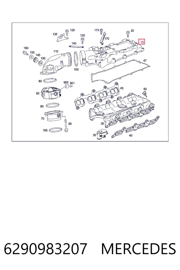 Впускной коллектор A6290983207 Mercedes