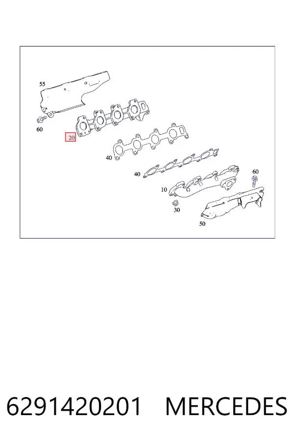 Купить A6291420201 Mercedes Коллектор выпускной правый