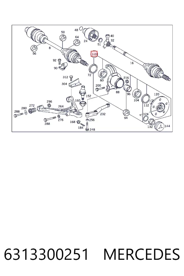 Подшипник ступицы A6313300251 Mercedes