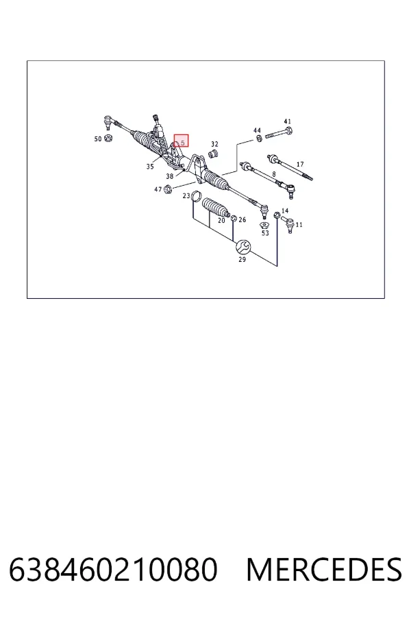 Купить A6384602100 Mercedes Рулевая рейка