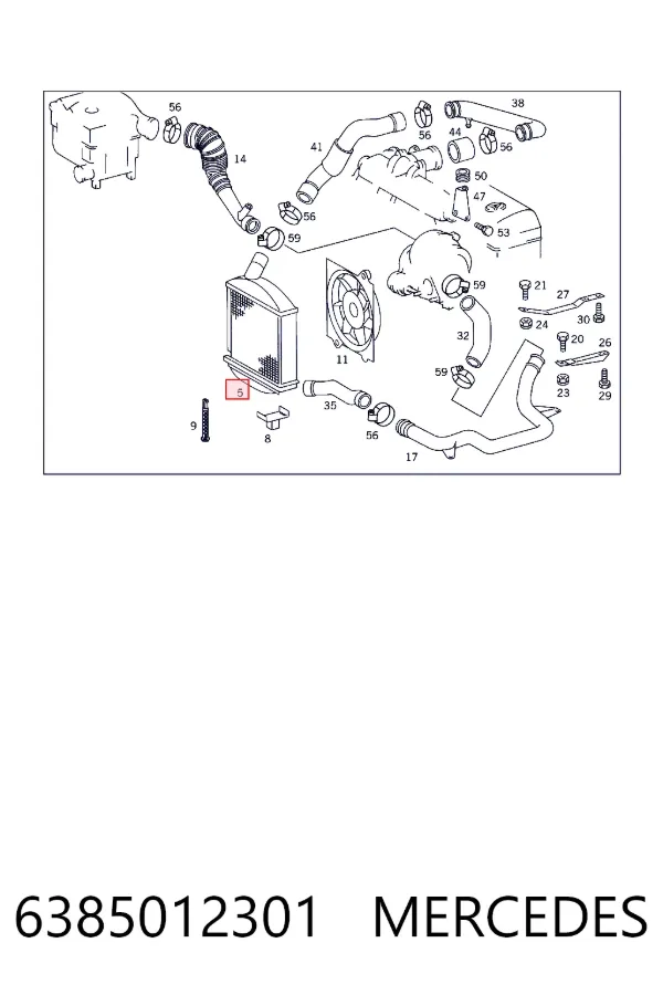 Интеркулер 6385012301 Mercedes