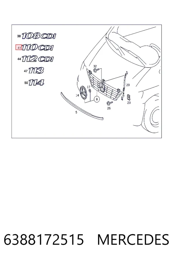 A6388172515 Mercedes 